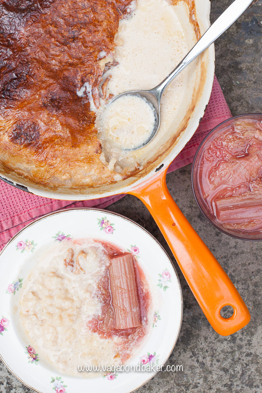 Spiced Rice Pudding with Roasted Rhubarb Vagabond Baker