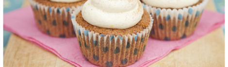 Vegan carrot Cupcakes with Orange and Cinnamon Fluttercream