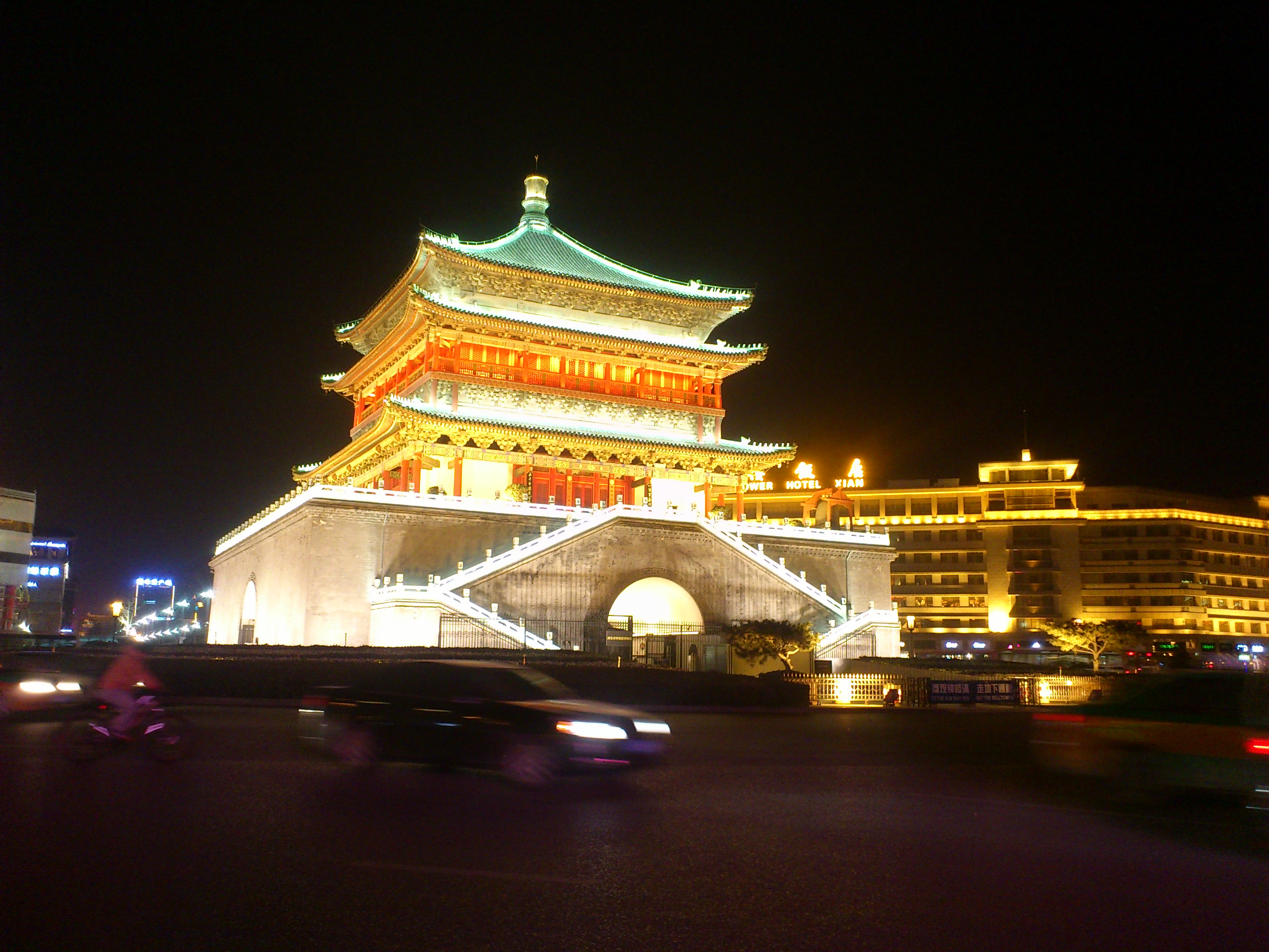The Bell Tower | Xi'an, China. Took the pic with my phone!