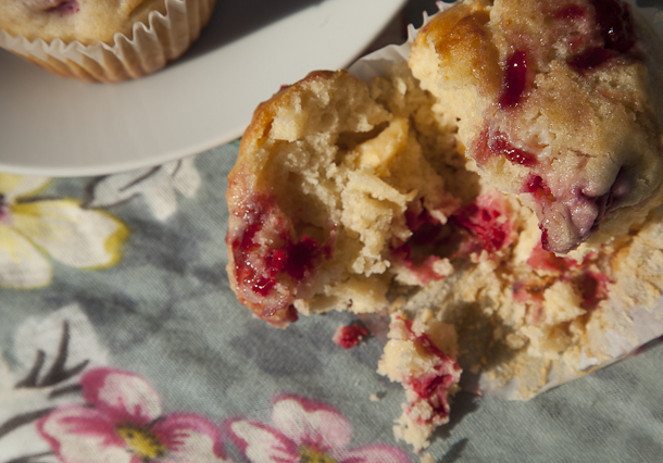 Raspberry and White Chocolate Muffins