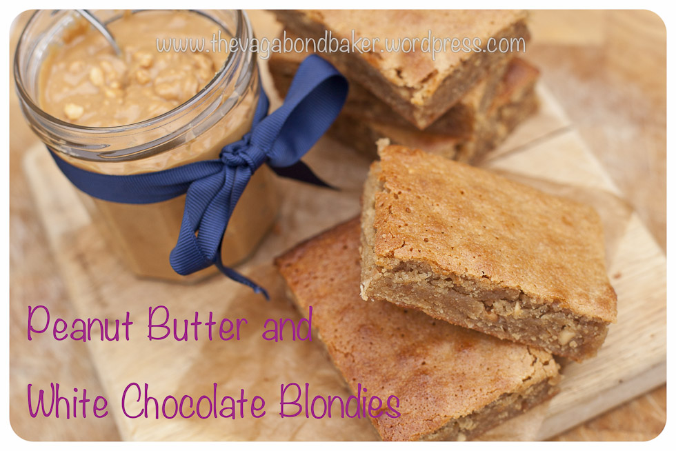 Peanut Butter and White Chocolate Blondies | Vagabond Baker