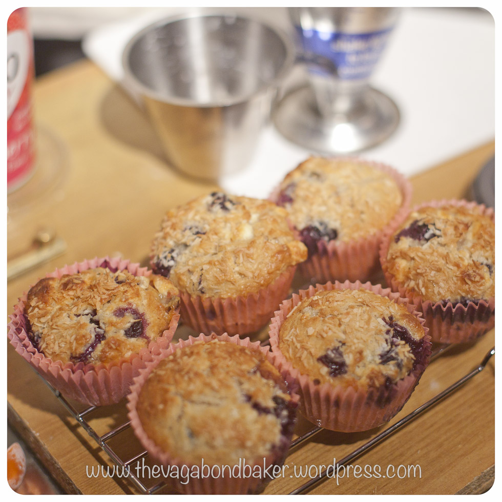 Blueberry Coconut and White Chocolate Muffins | Vagabond Baking