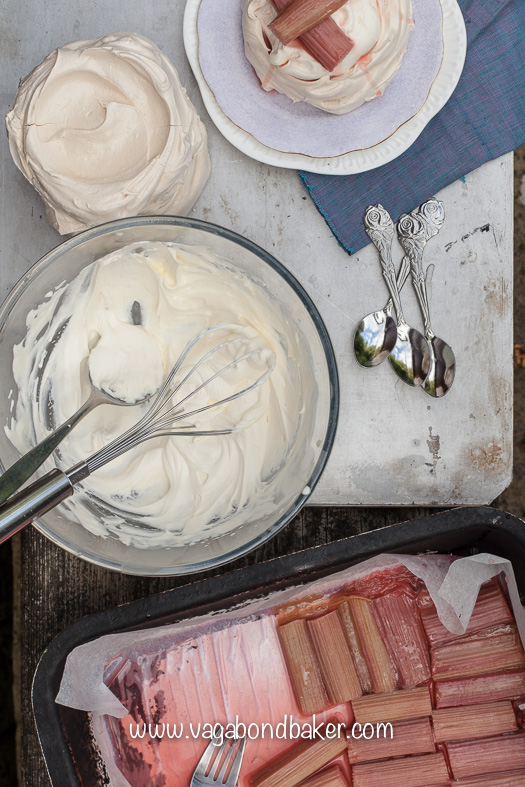 Lucious Rhubarb Pavlovas -7350